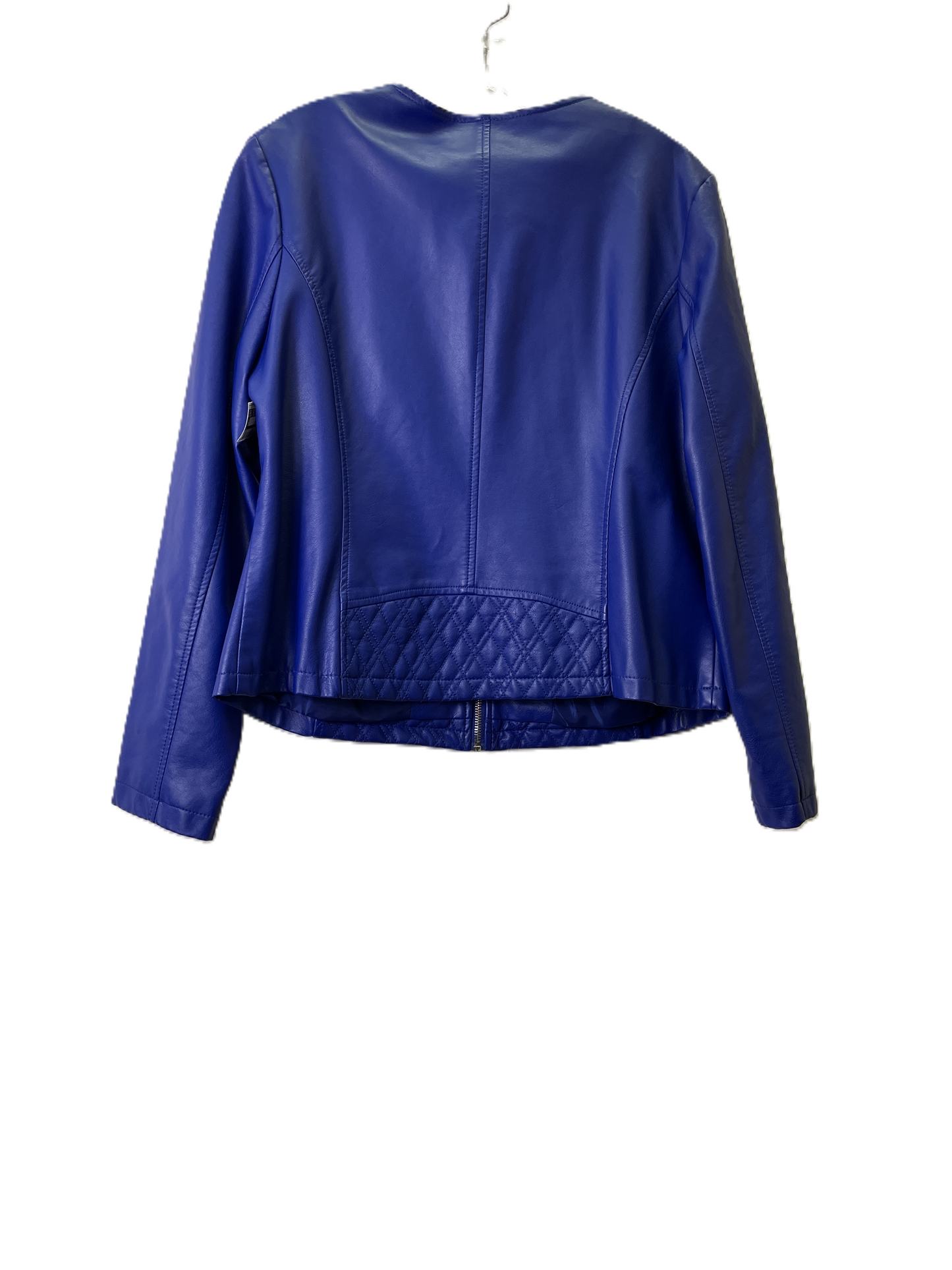 Jacket Moto By Alfani In Blue, Size: L