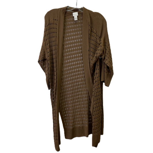 Sweater Cardigan By Chicos In Brown, Size: M