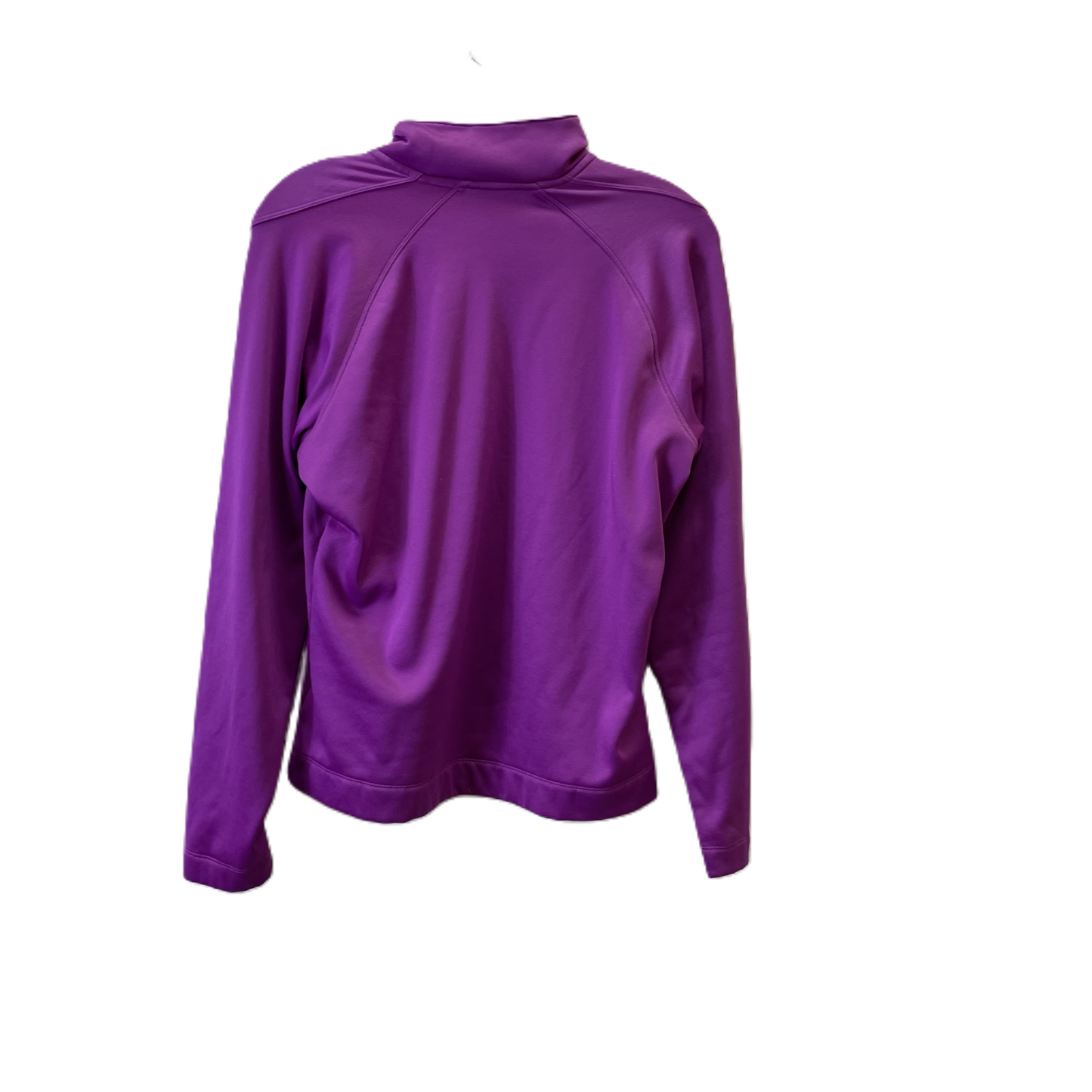 Athletic Top Long Sleeve Collar By Nike Apparel In Purple, Size: M