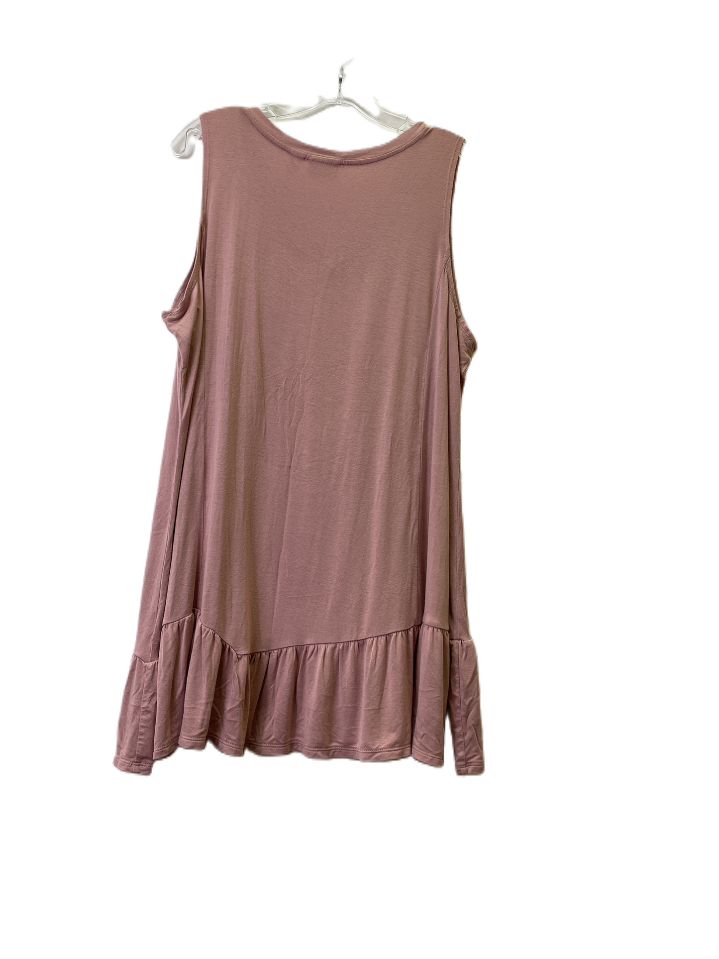 Pink Tunic Sleeveless By Logo, Size: Xl