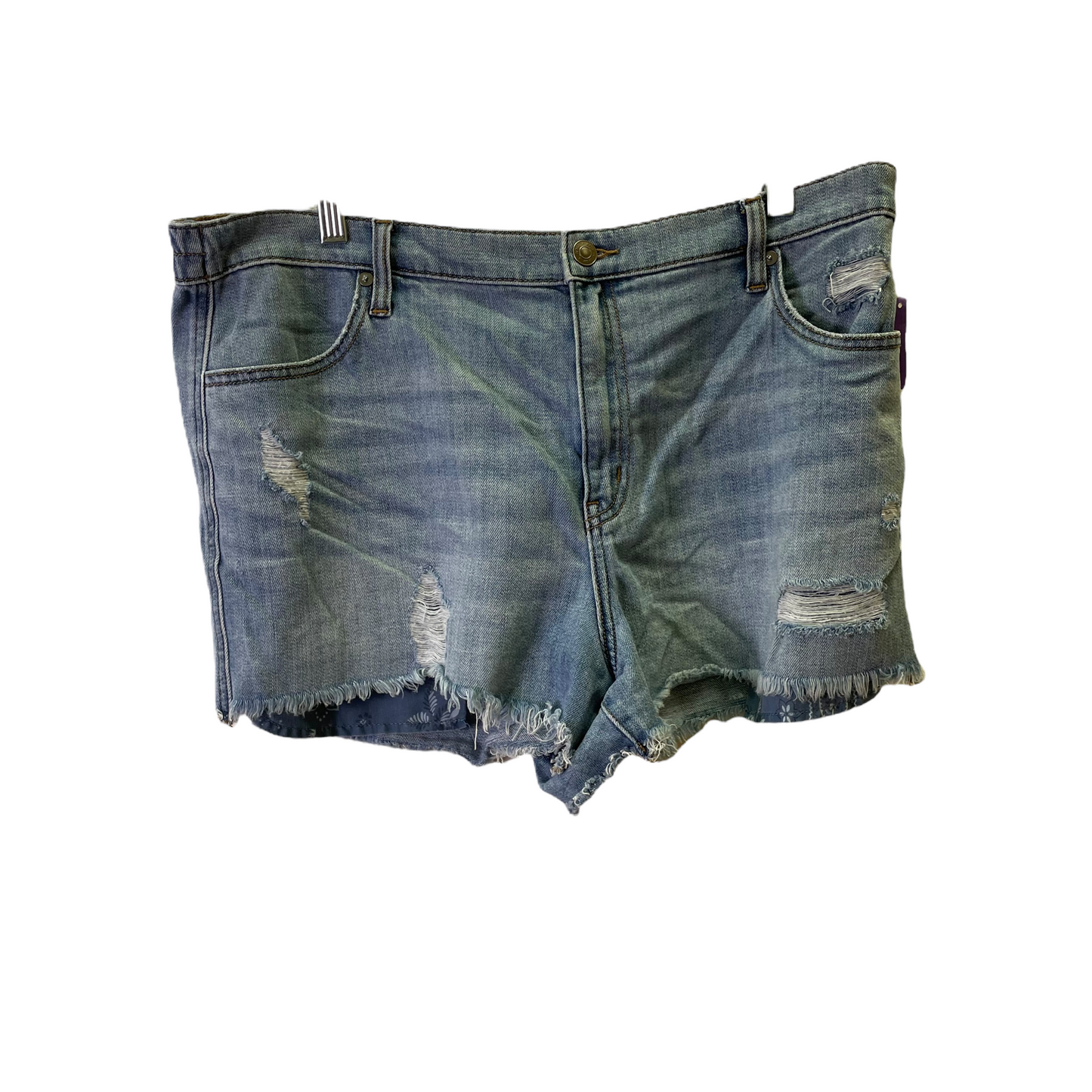 Blue Denim Shorts By Aerie, Size: 16