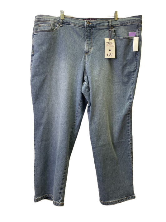 Jeans Straight By Gloria Vanderbilt In Blue Denim, Size: 24