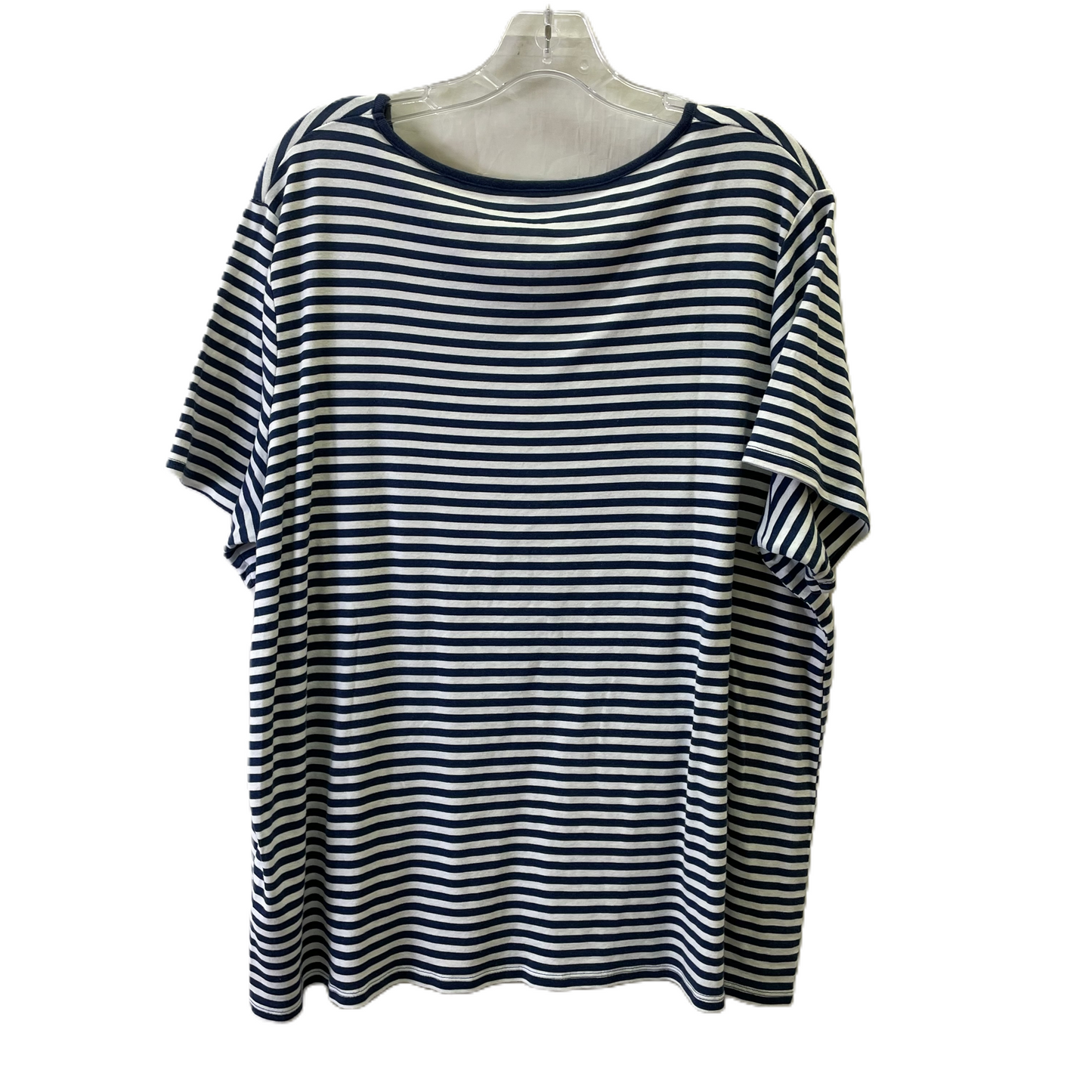 Navy Top Short Sleeve Basic By Croft And Barrow, Size: 2x