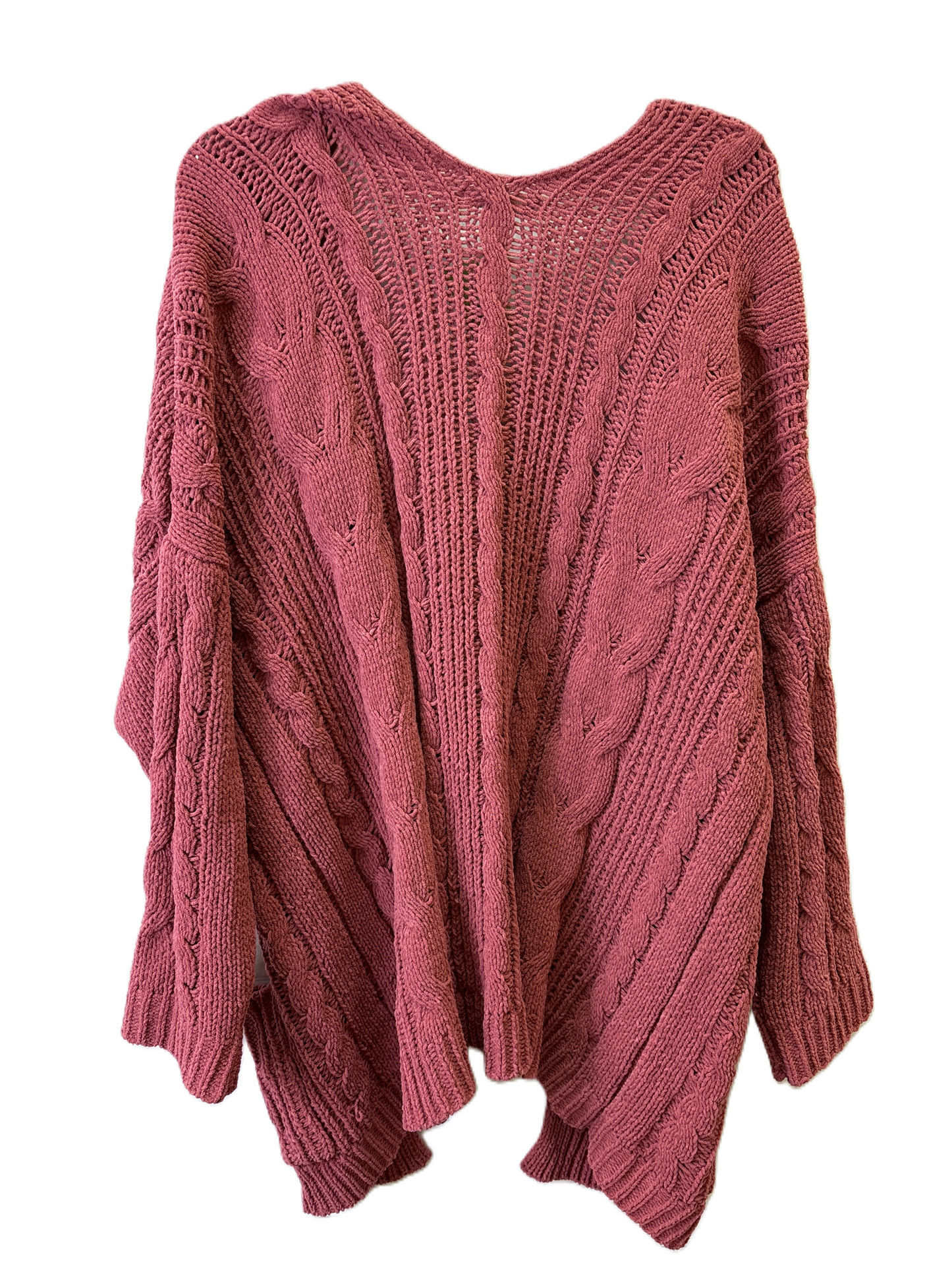 Sweater Cardigan By Love Tree In Mauve, Size: L