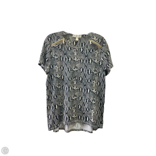 Top Short Sleeve By Michael By Michael Kors In Animal Print, Size: L