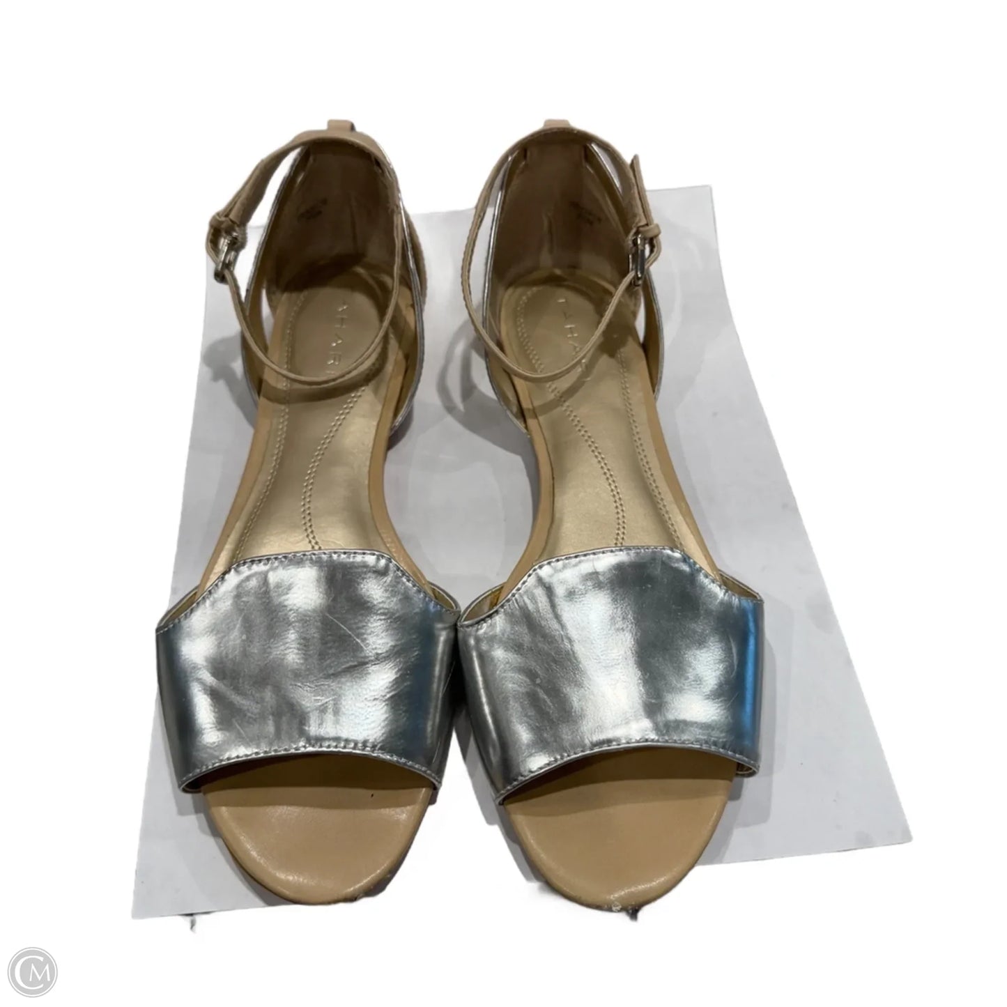 Sandals Flats By Tahari In Silver, Size: 7.5