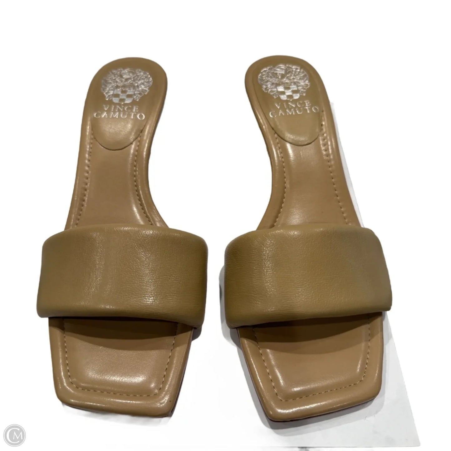 Sandals Heels Kitten By Vince Camuto In Tan, Size: 7