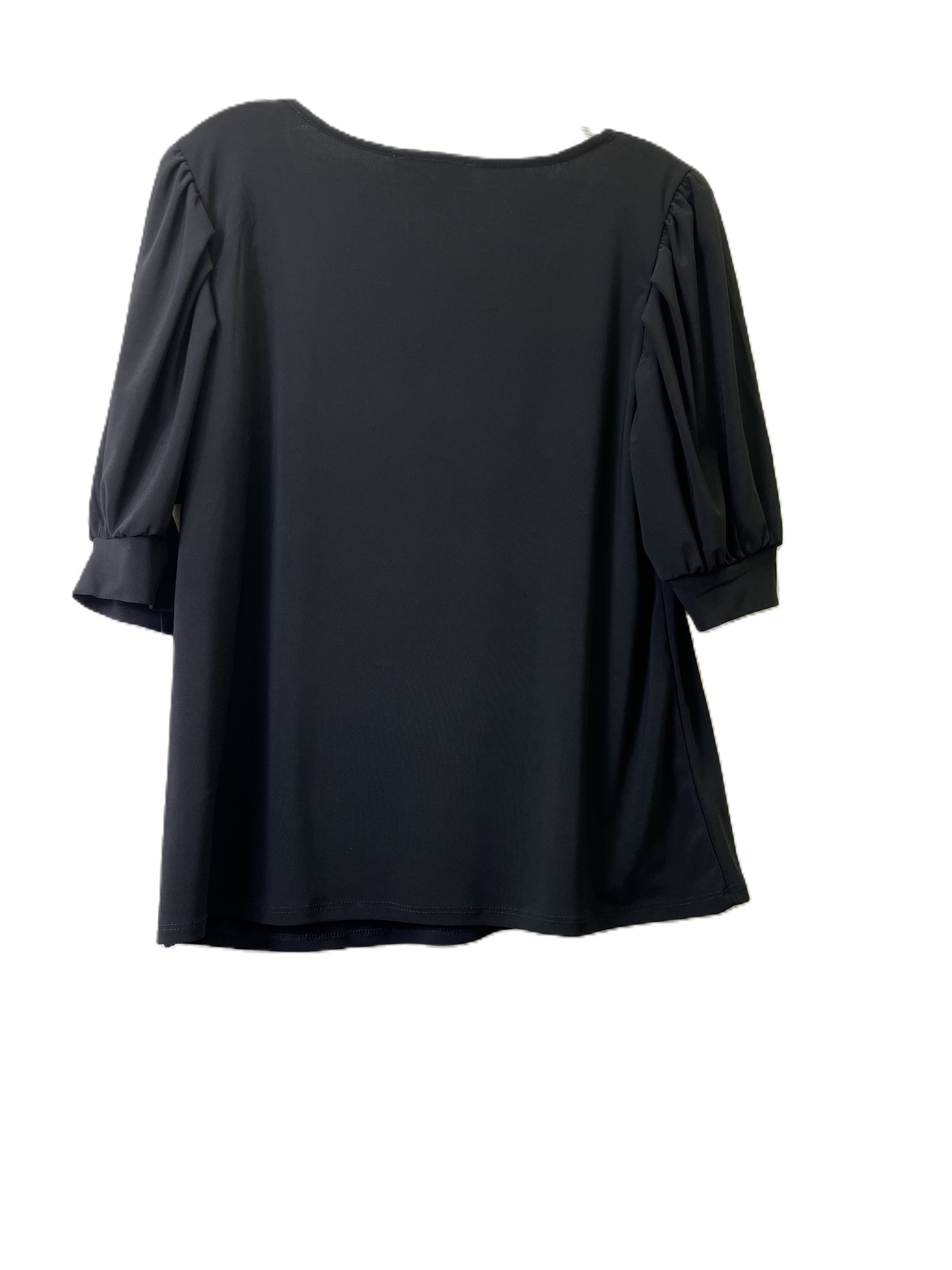 Black Top Short Sleeve Basic By Cece, Size: L