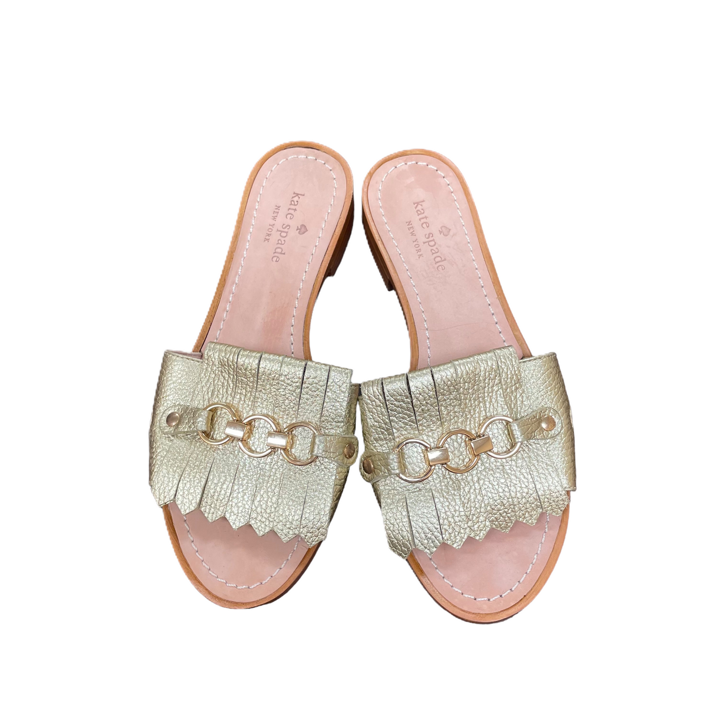 Gold Shoes Flats By Kate Spade, Size: 7
