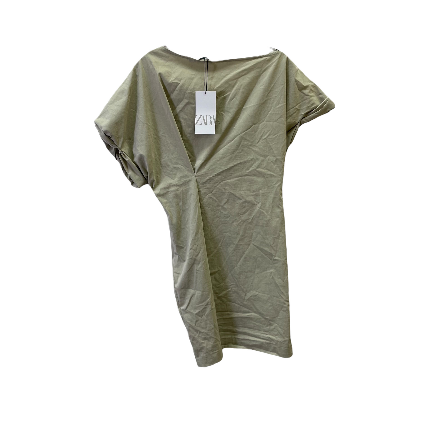 Taupe Top Short Sleeve Basic By Zara, Size: L