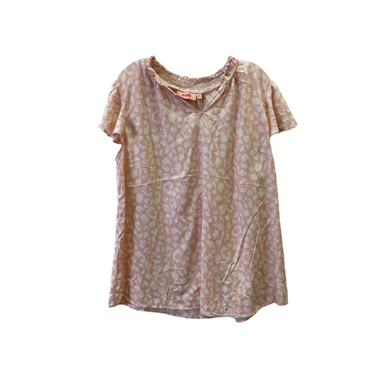 Pink Top Short Sleeve By Evri, Size: S