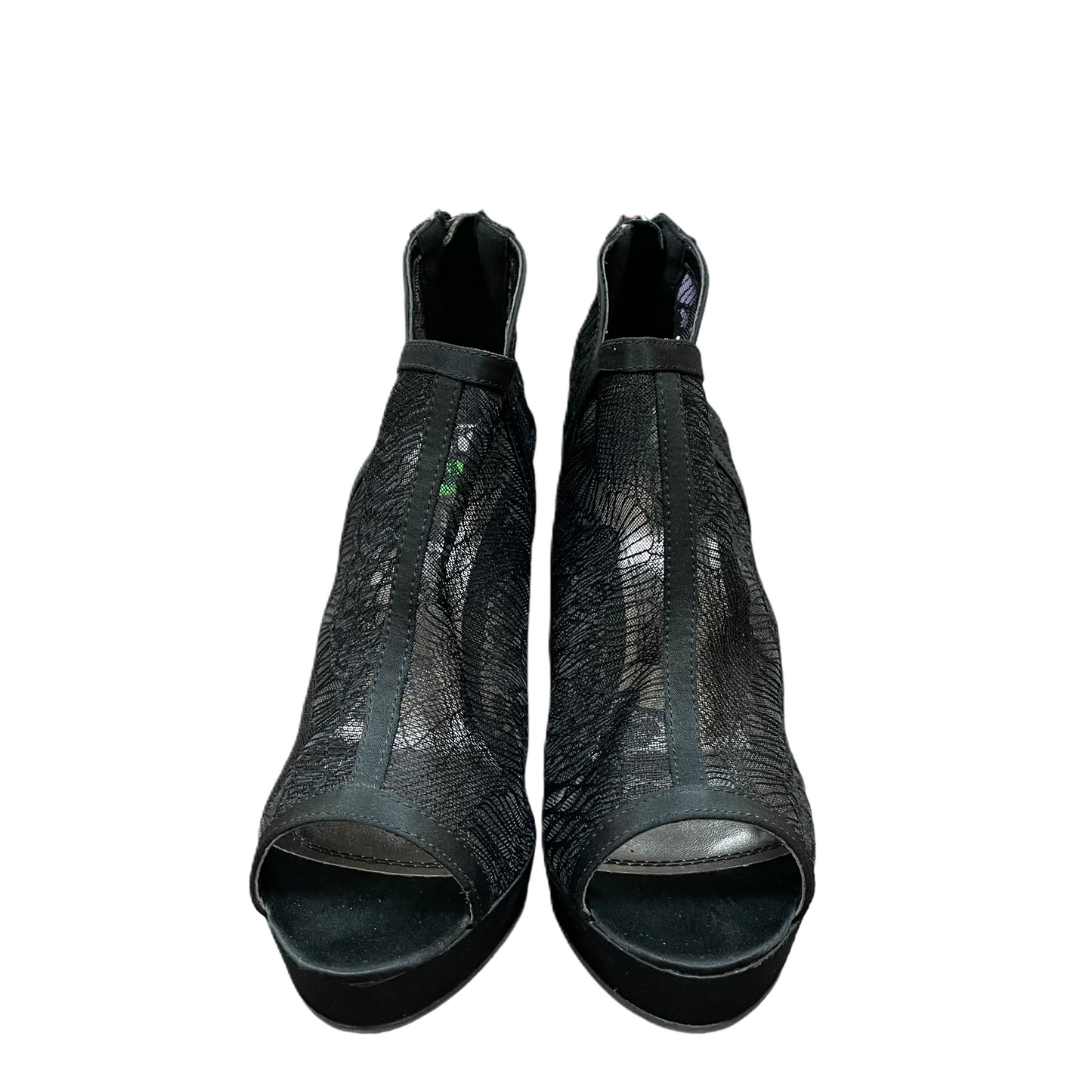 Black Shoes Heels Stiletto By Anne Michelle, Size: 10
