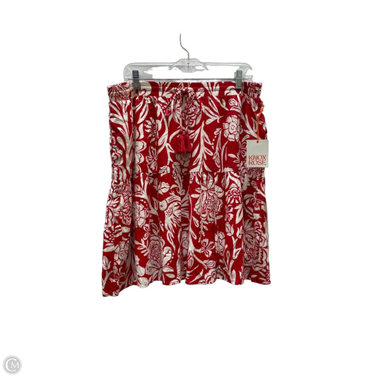 Skirt Mini & Short By Knox Rose In Red & White, Size: Xl