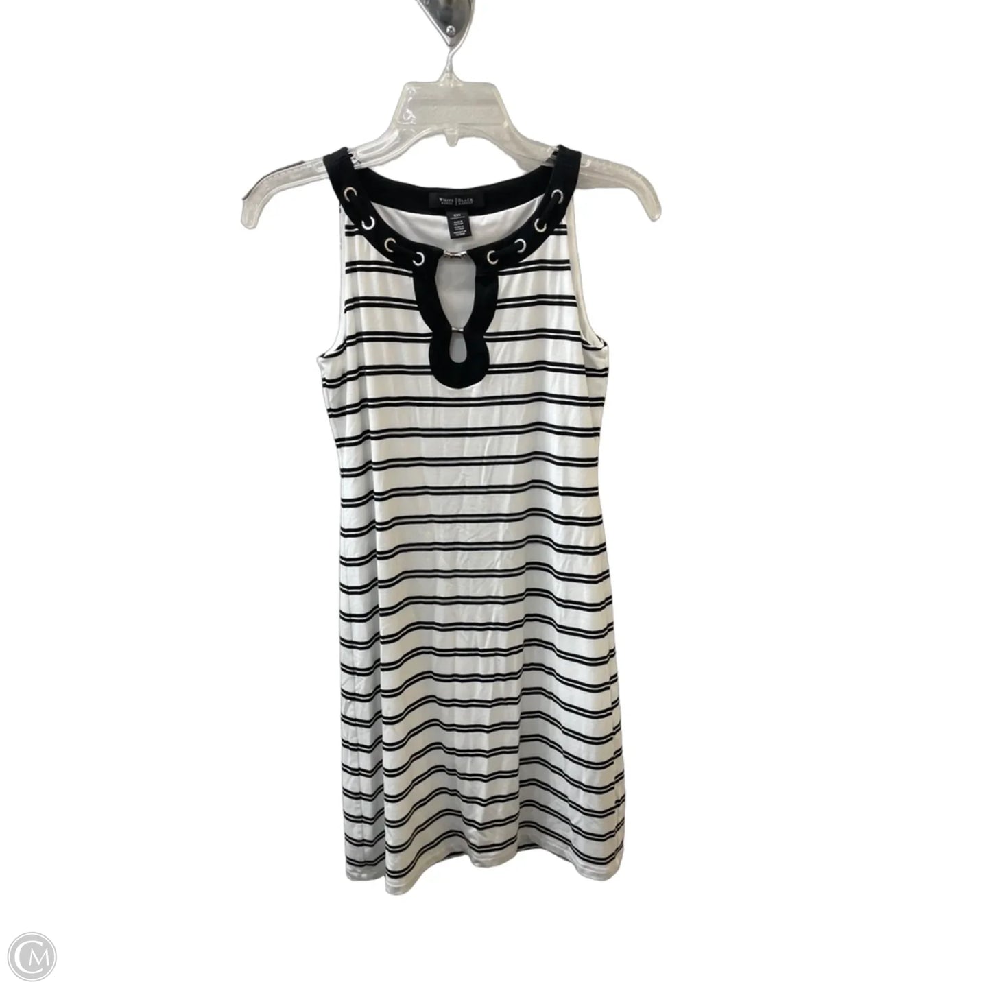 Dress Casual Midi By White House Black Market In Black & White, Size: Xxs