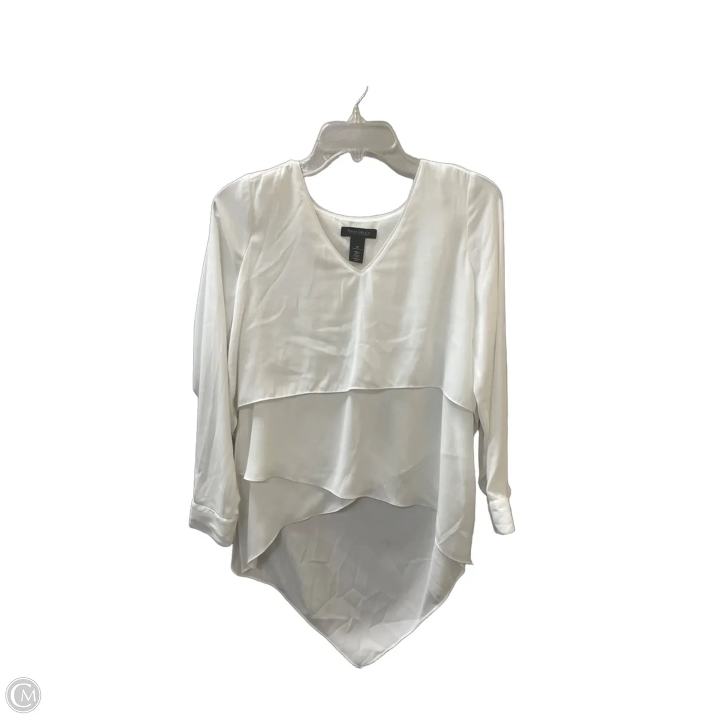 Top Long Sleeve By White House Black Market In White, Size: 4p