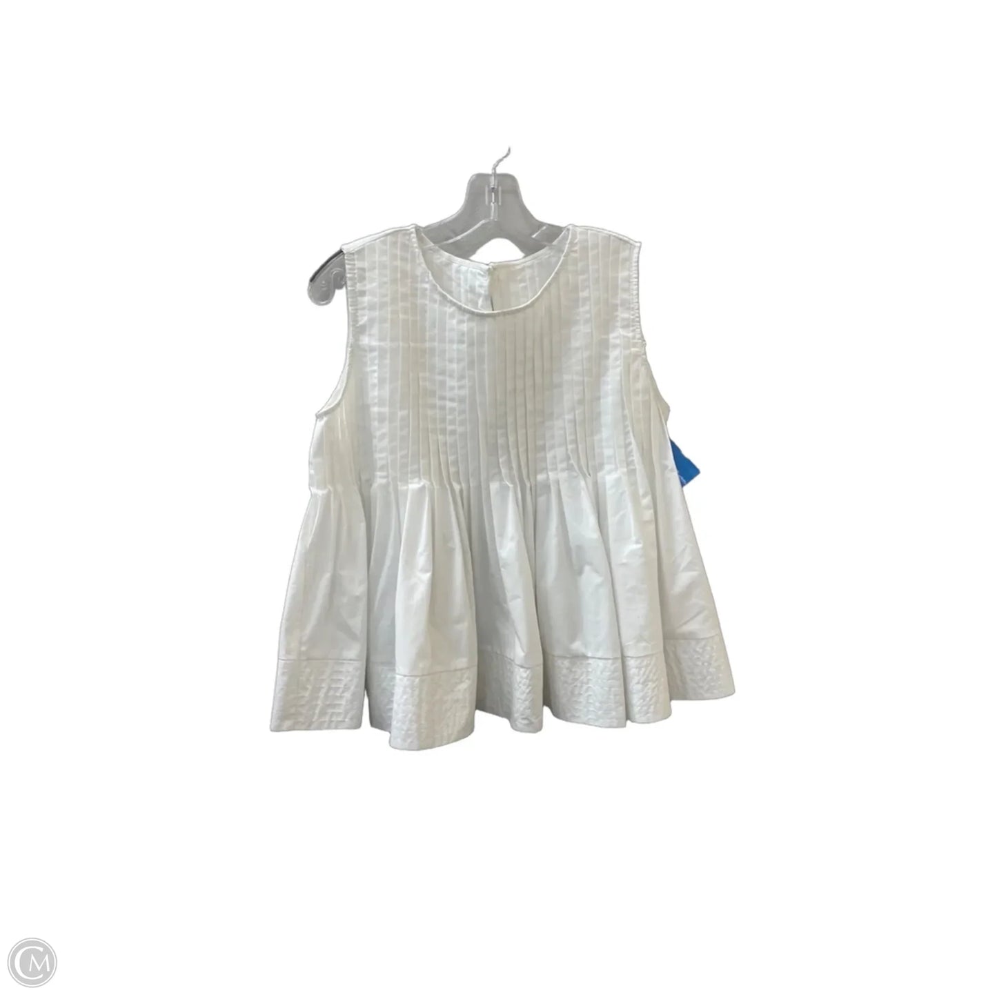 Top Sleeveless By Commense In White, Size: M