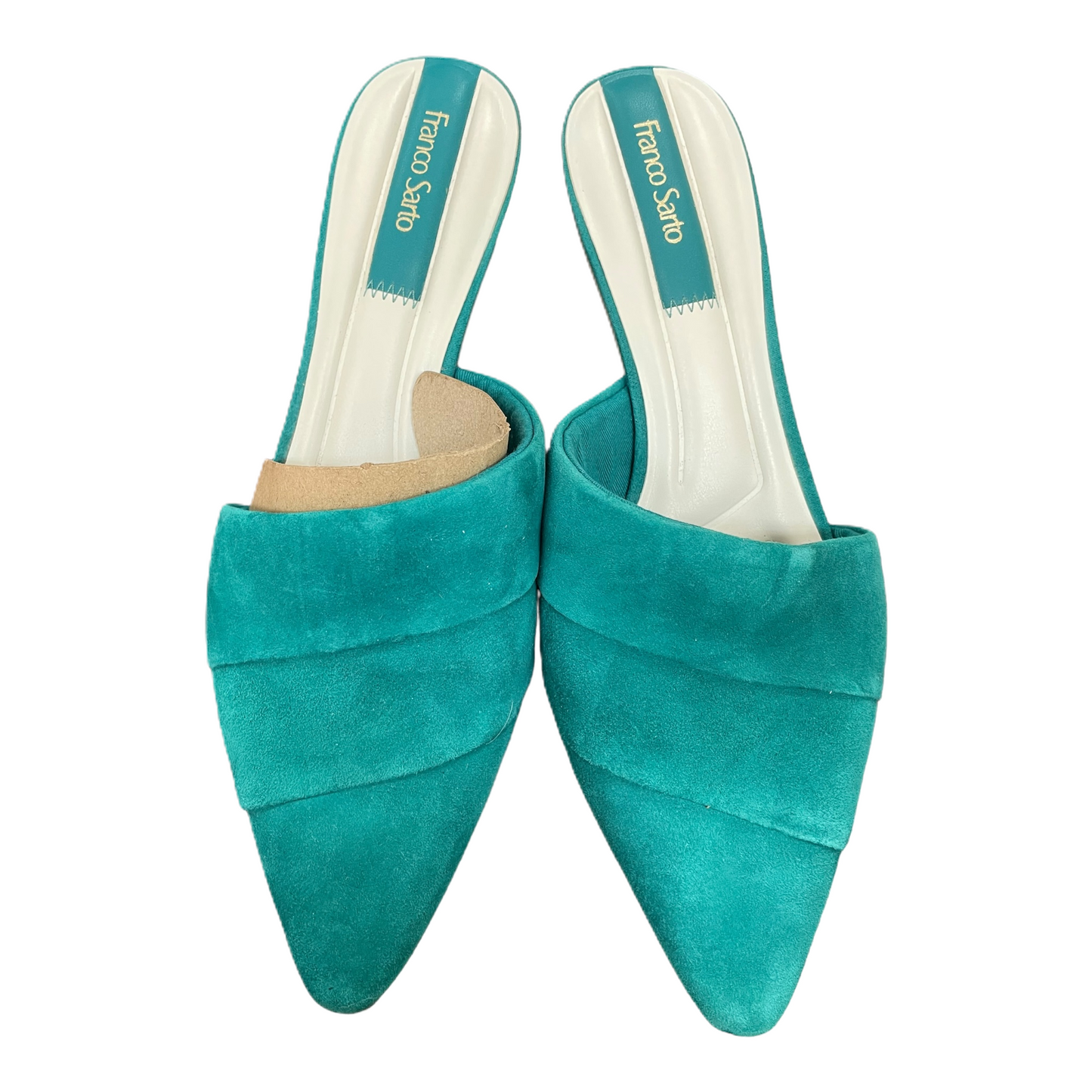 Green Shoes Flats By Franco Sarto, Size: 8