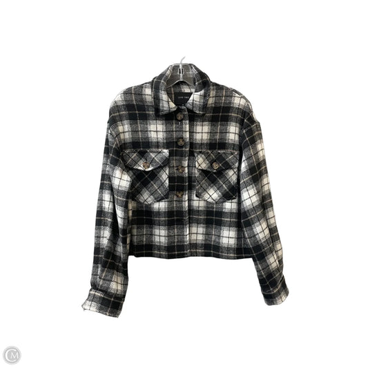 Jacket Fleece By Love Tree In Black & Grey, Size: M