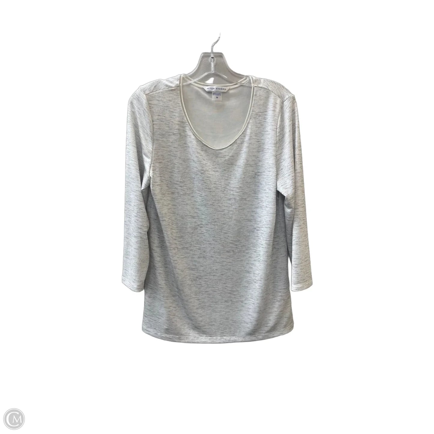 Top Long Sleeve By Peter Nygard In Grey, Size: M
