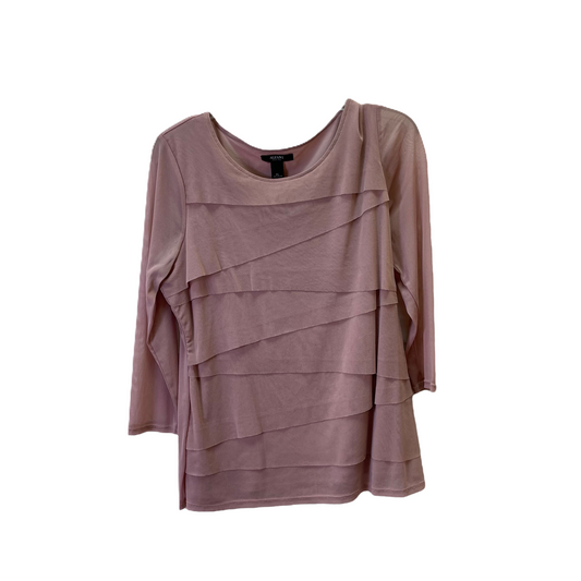 Mauve Top Long Sleeve By Alfani, Size: Petite L