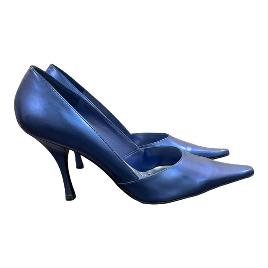Blue Shoes Heels Stiletto By Bcbg, Size: 10