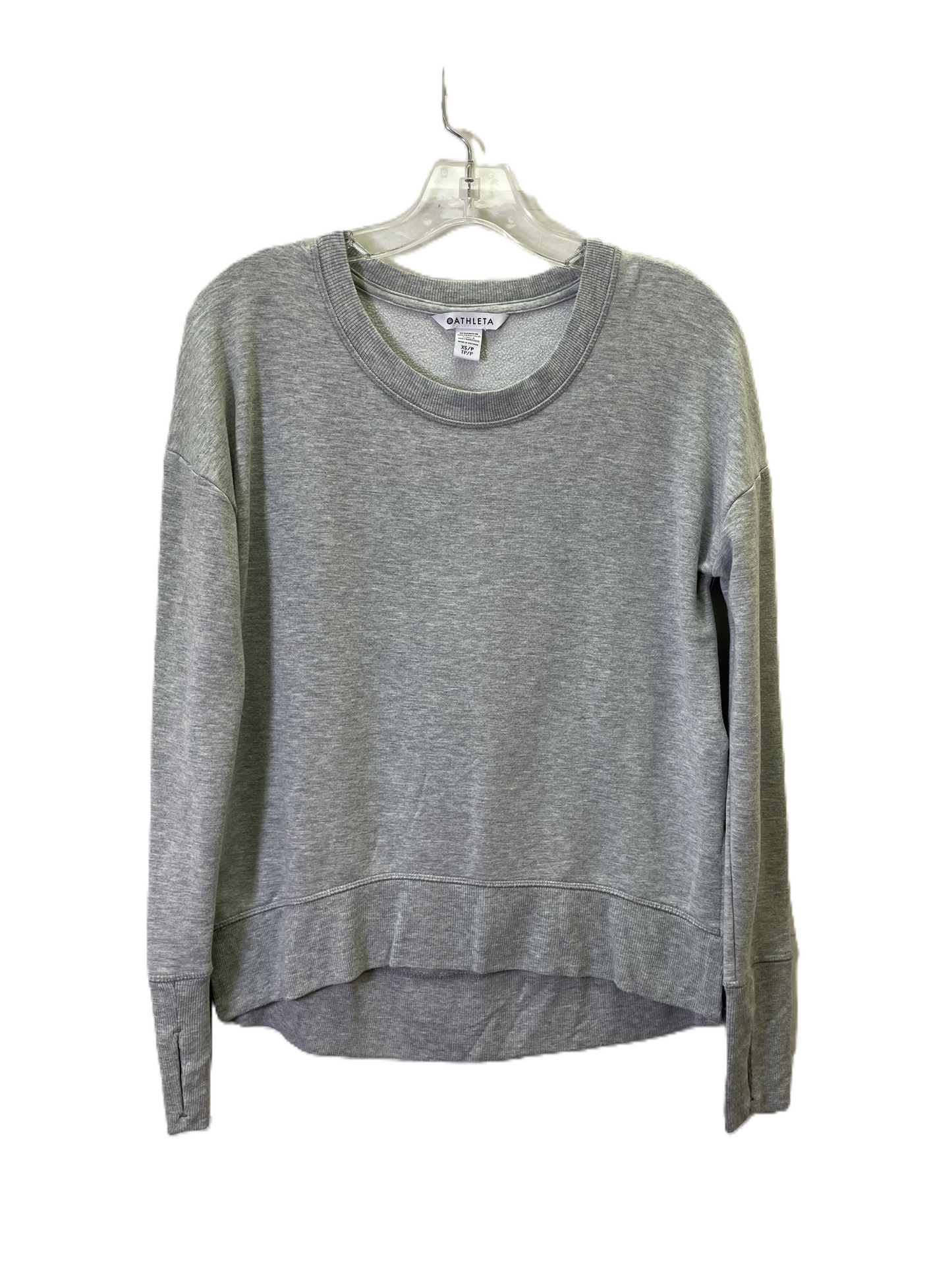 Top Long Sleeve By Athleta In Grey, Size: Xs