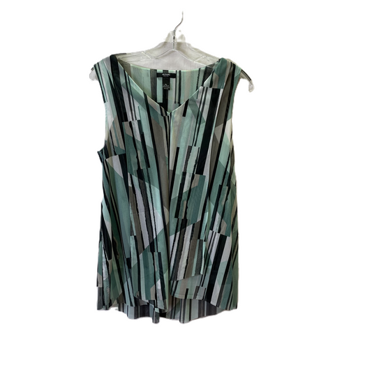 Green Top Sleeveless By Alfani, Size: Petite L