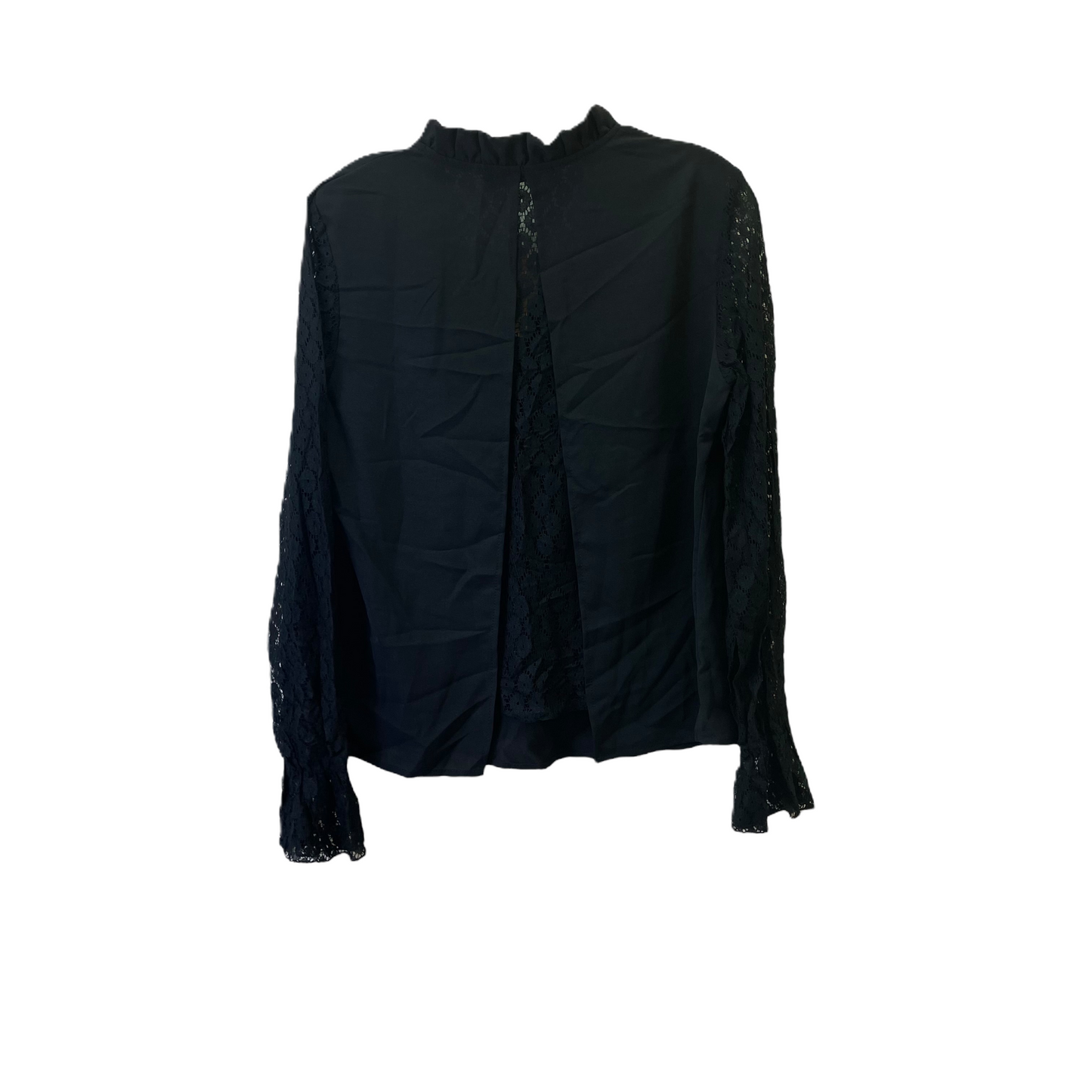 Black Top Long Sleeve By Shein, Size: S