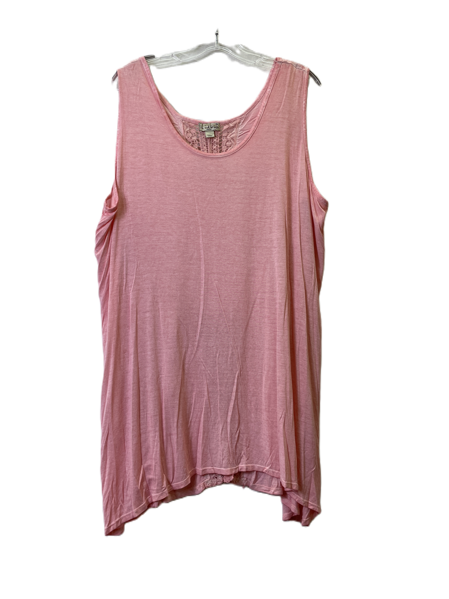 Pink Top Short Sleeve By Live And Let Live, Size: 2x