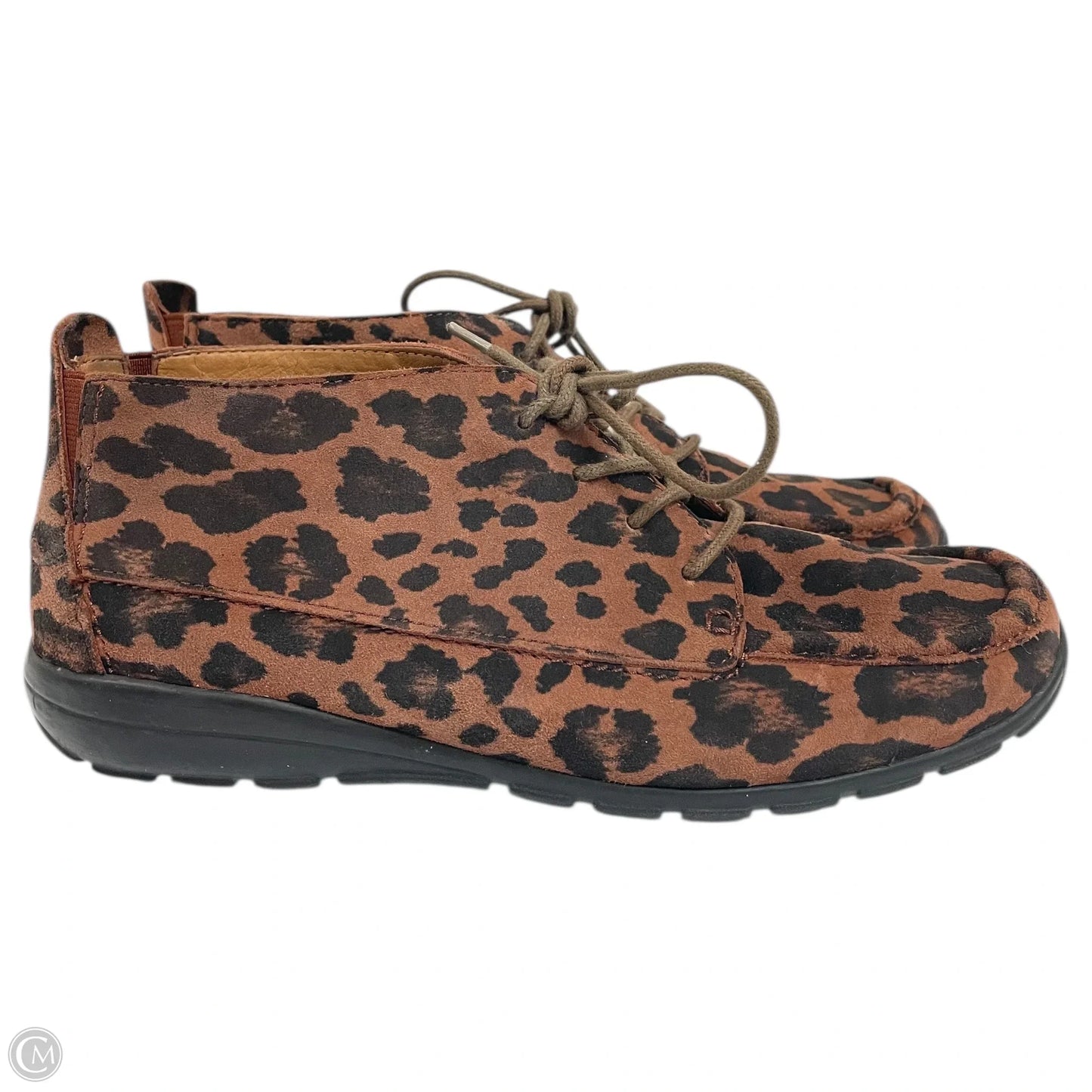 Boots Ankle Flats By Easy Spirit In Animal Print, Size: 8.5
