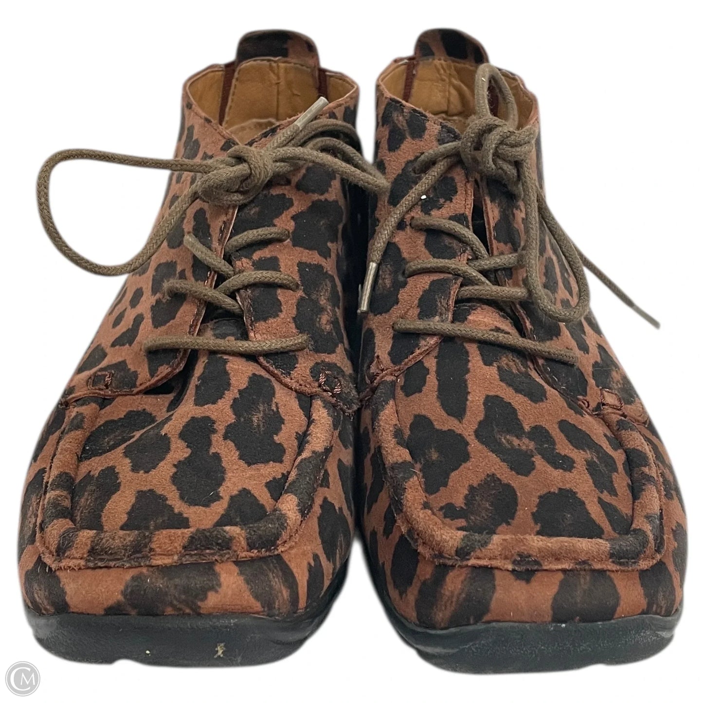 Boots Ankle Flats By Easy Spirit In Animal Print, Size: 8.5