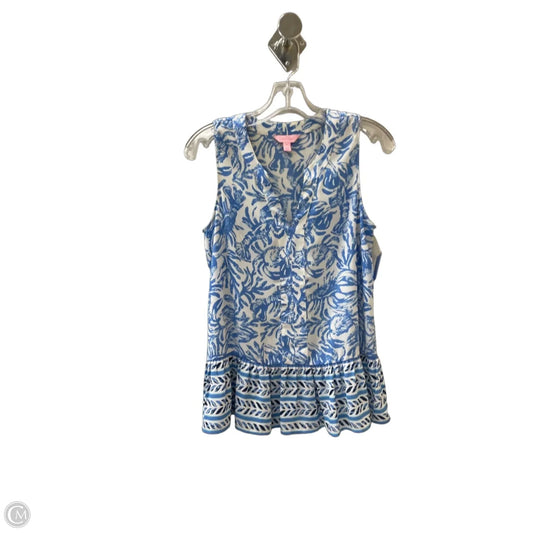 Top Sleeveless Designer By Lilly Pulitzer In Blue, Size: Xs