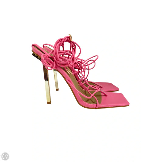 Sandals Heels Kitten By Fashion Nova In Pink, Size: 8.5