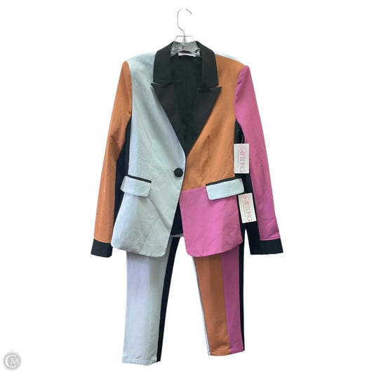 Pants Set 2pc By Ms.BLING In Purple & Tan, Size: 12