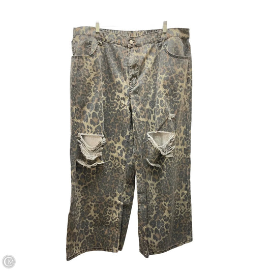 Jeans Flared By Cmf In Animal Print, Size: 5x