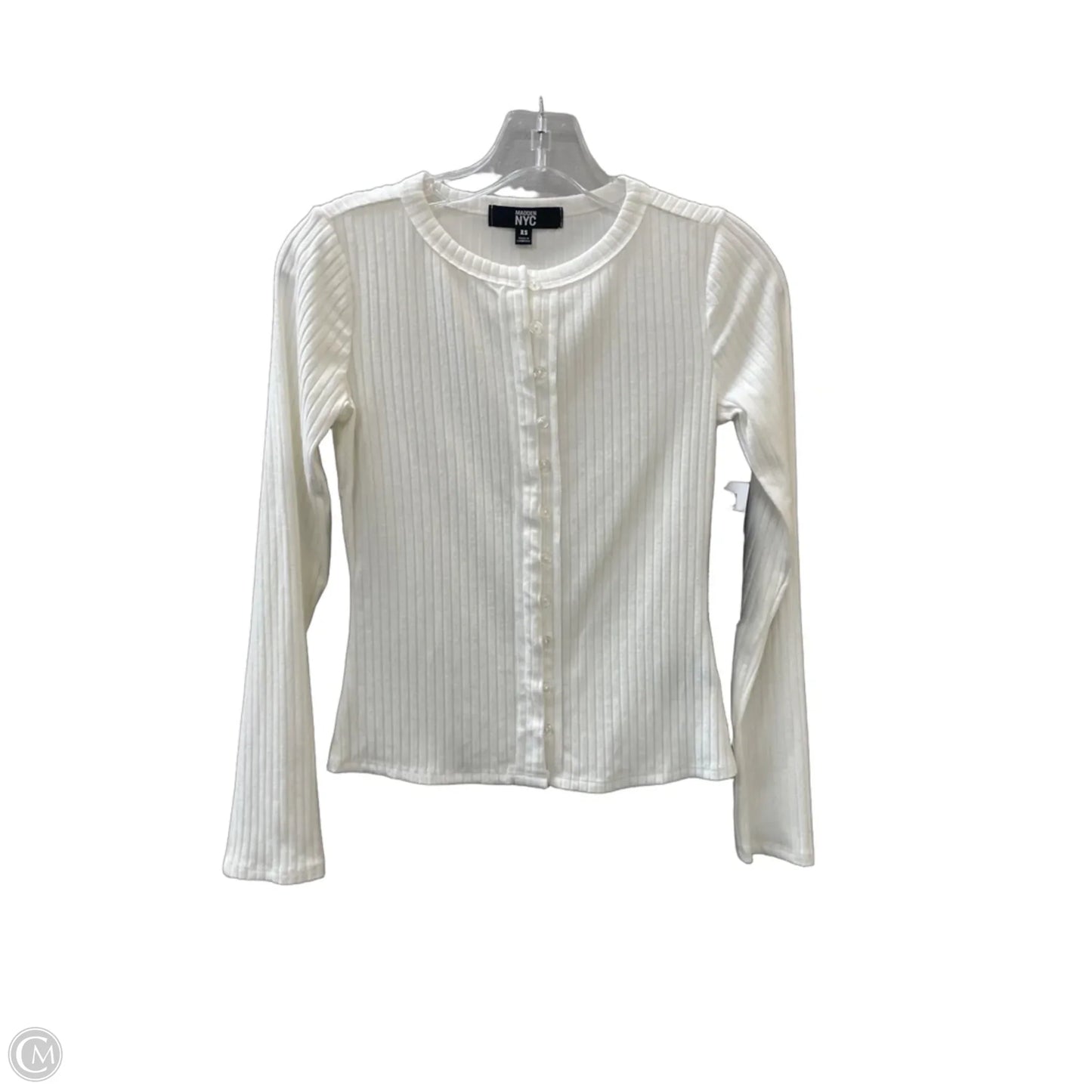 Top Long Sleeve By Madden Nyc In Cream, Size: Xs