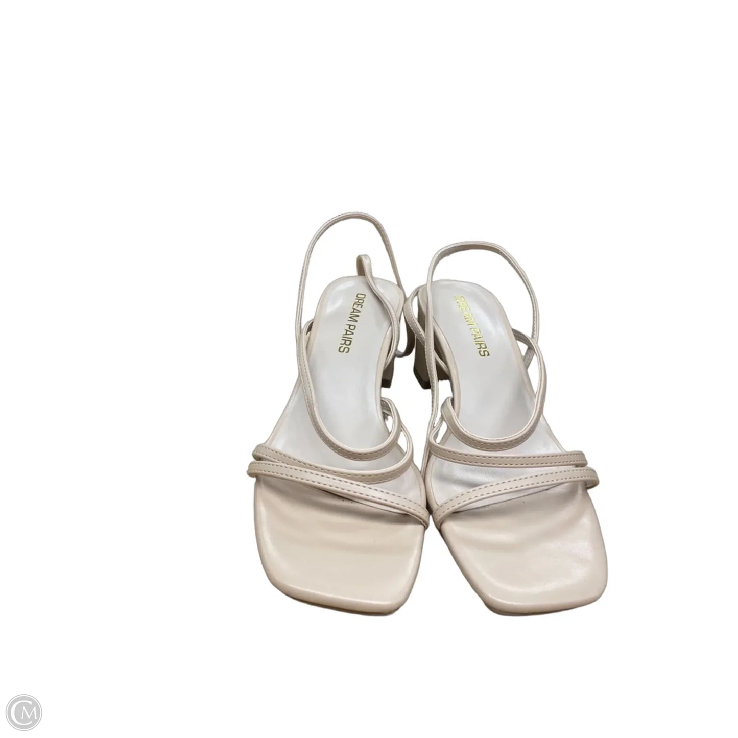 Sandals Heels Block By Dream Pairs In Tan, Size: 6.5