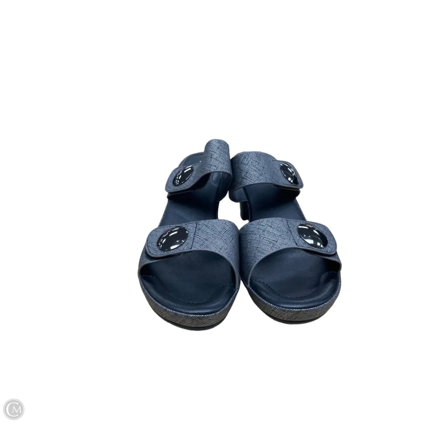 Sandals Heels Block By Patrizia In Black & Grey, Size: 9