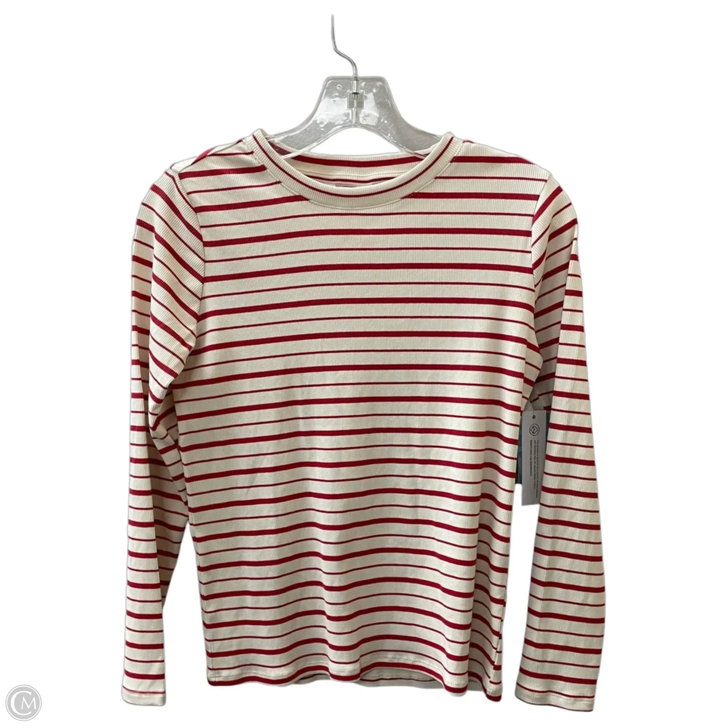 Top Long Sleeve Basic By Market & Spruce In Red & White, Size: L