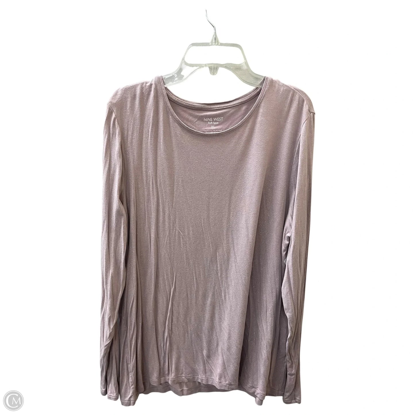 Top Long Sleeve Basic By Nine West In Purple, Size: Xl