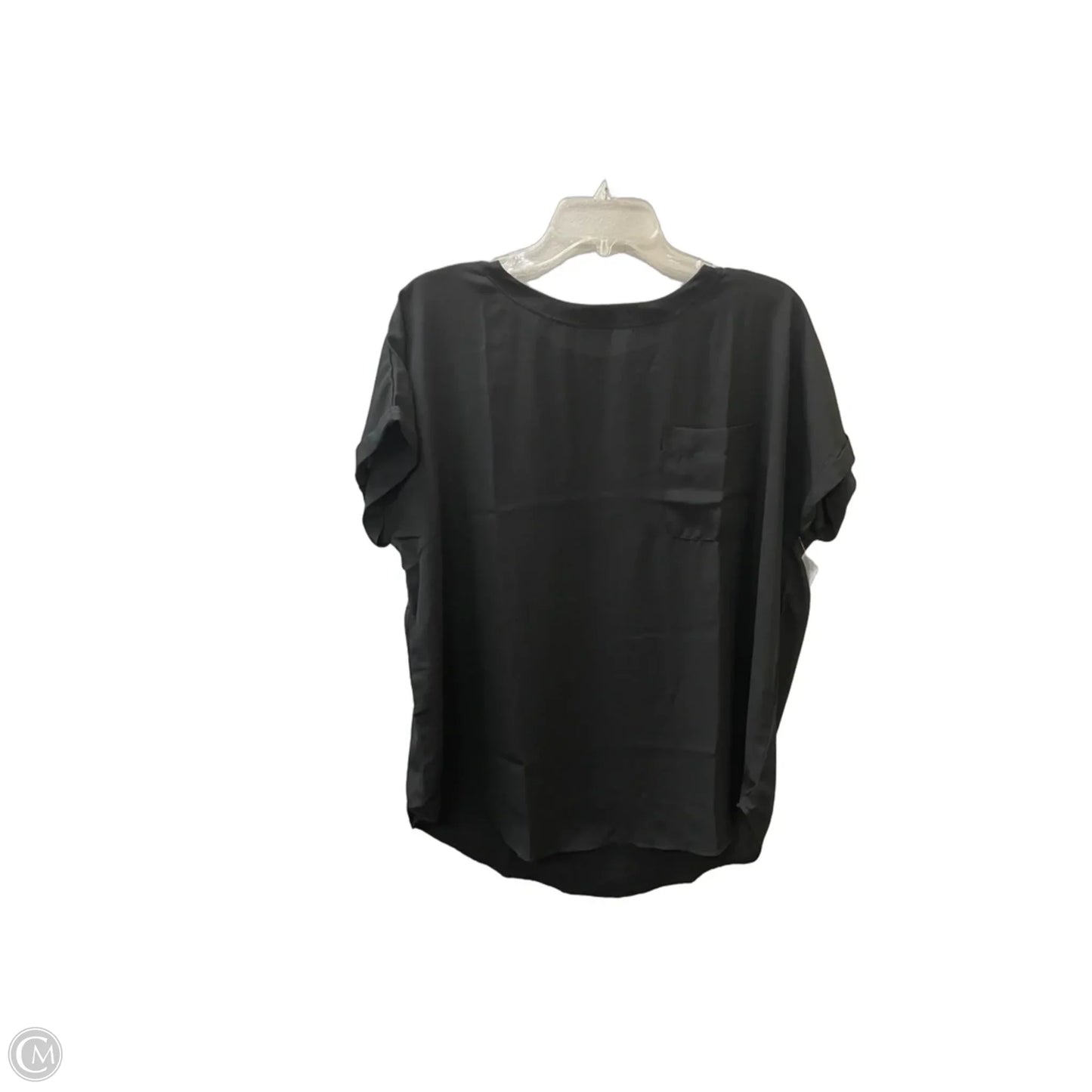 Blouse Short Sleeve By Buffalo David Bitton In Black, Size: L