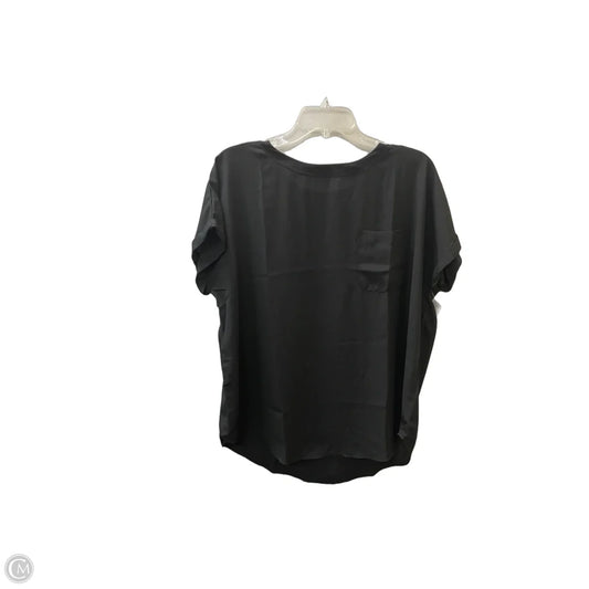 Blouse Short Sleeve By Buffalo David Bitton In Black, Size: L