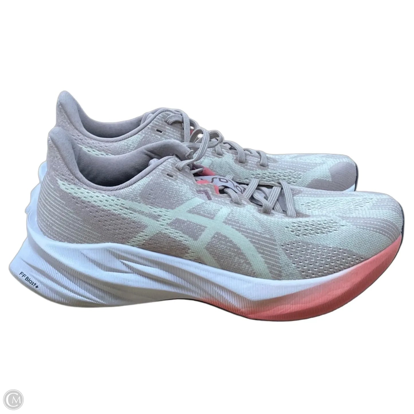 Shoes Sneakers By Asics In Cream & Pink, Size: 8.5