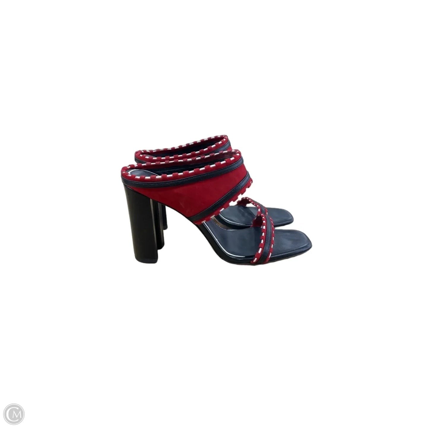 Sandals Heels Block By Antonio Melani In Red & White, Size: 9