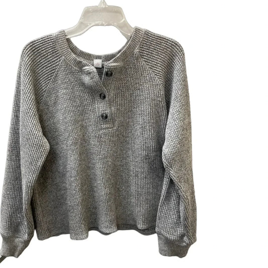 Top Long Sleeve By Old Navy In Grey, Size: L