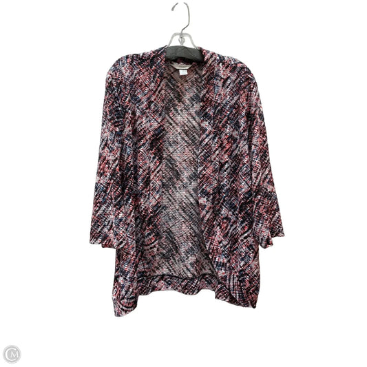Cardigan By Cj Banks In Blue & Orange, Size: 2x