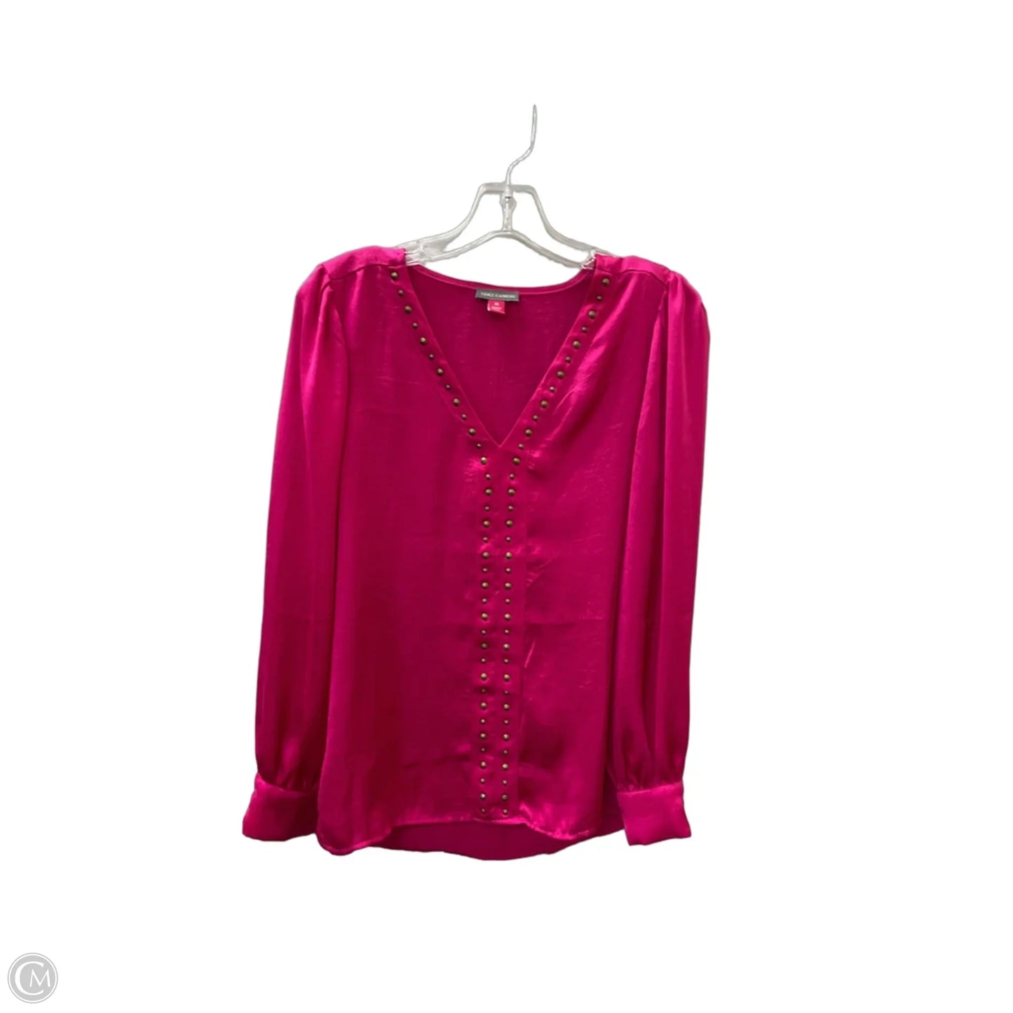 Blouse Long Sleeve By Vince Camuto In Pink, Size: Xs