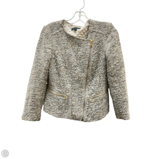 Blazer By Ann Taylor In Grey & Tan, Size: 0
