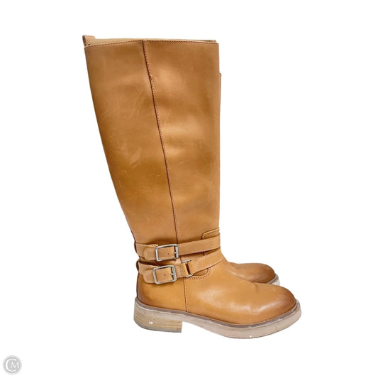 Boots Mid-calf Flats By Sam Edelman In Tan, Size: 7.5