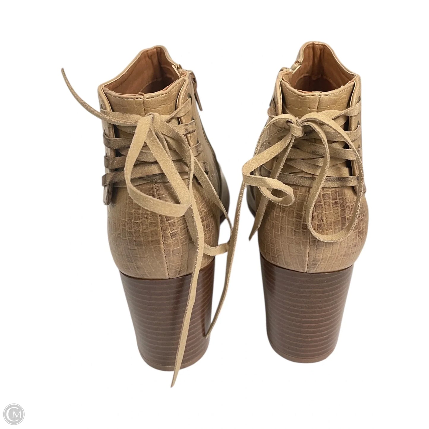 Sandals Heels Block By Vintage 93 In Tan, Size: 9
